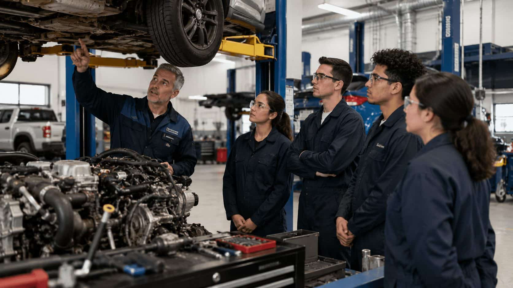 Boston College automotive mechanical workshop training in Adelaide